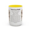 15oz American Bully Mug, Illustrated Dog Breed Facts Coffee Mug, Vintage Dog Keepsake Gift