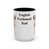 7253903401764363421_2048.jpeg 15oz English Foxhound Dog Dad Mug, Vintage Sketch Coffee Mug, Dog Dad Gift