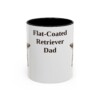 11oz Flat-Coated Retriever Dog Dad Mug, Vintage Sketch Coffee Mug, Dog Dad Gift