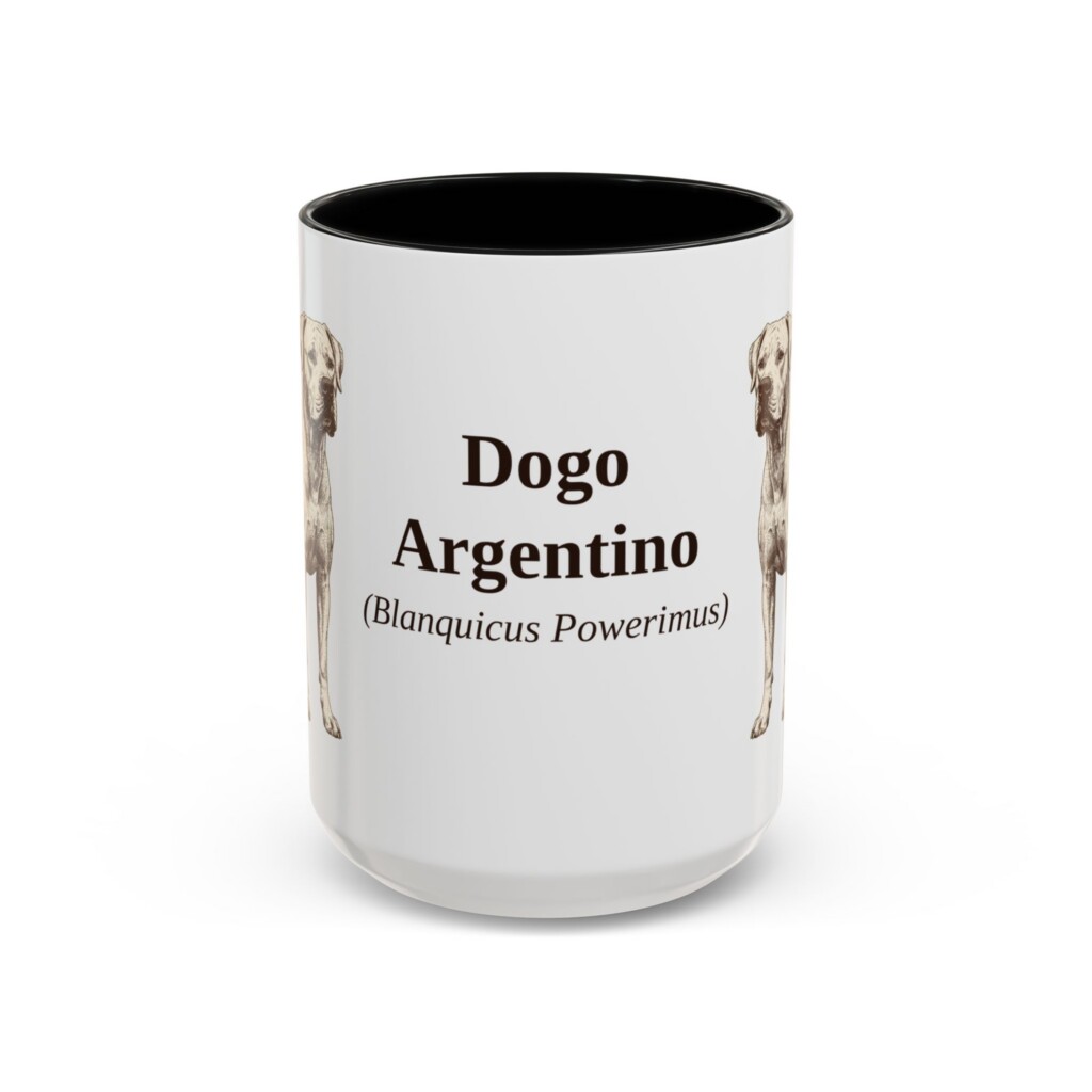7273371562413998342_2048.jpeg 15oz Dogo Argentino Latin Mug, Vintage Dog Coffee Mug, Dog Lover Gift