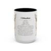 15oz Chihuahua Mug, Illustrated Dog Breed Facts Coffee Mug, Vintage Dog Keepsake Gift