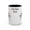 15oz Chi-Poo Dog Dad Mug, Vintage Sketch Coffee Mug, Dog Dad Gift