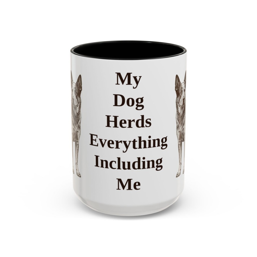 15oz Funny Blue Heeler Mug, Vintage Dog Coffee Mug, Dog Lover Gift