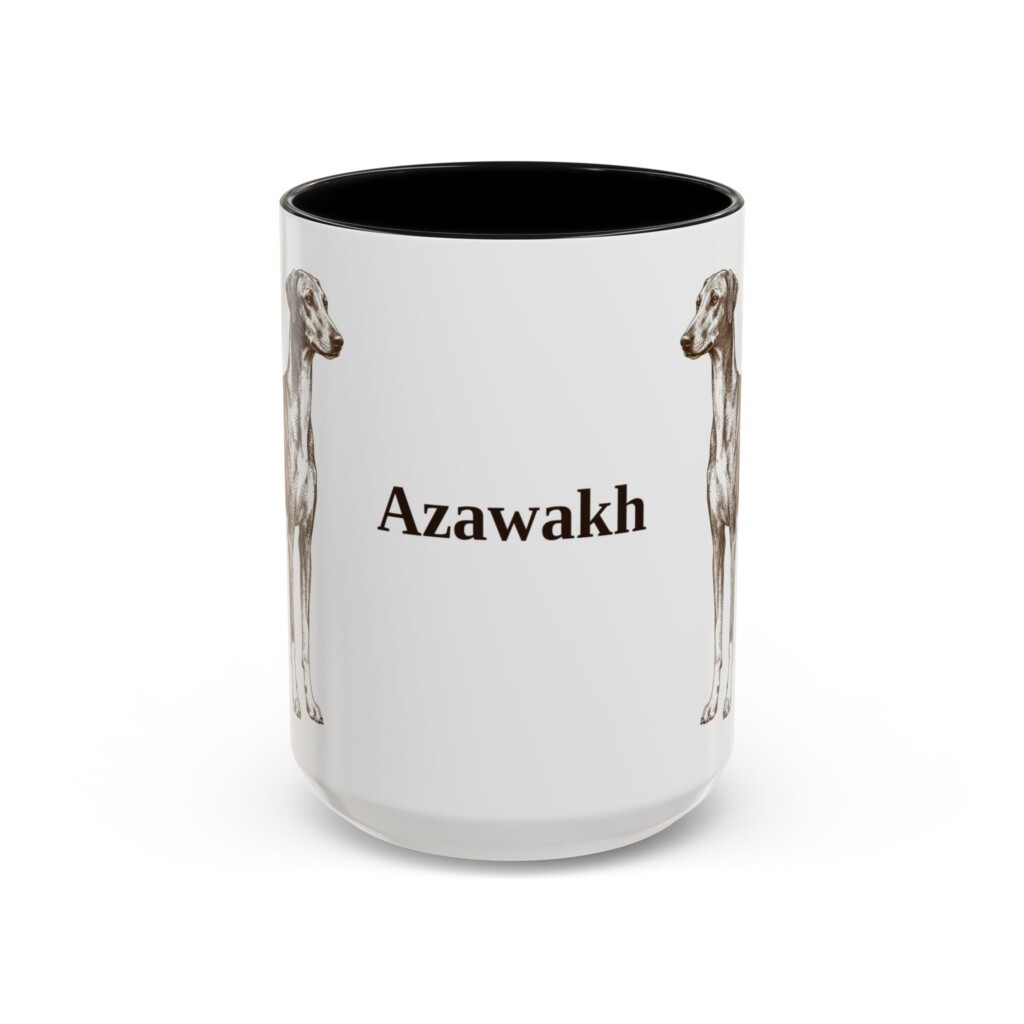 7504018933063968466_2048.jpeg 15oz Azawakh Mug, Vintage Dog Portrait Coffee Mug, Dog Lover Gift