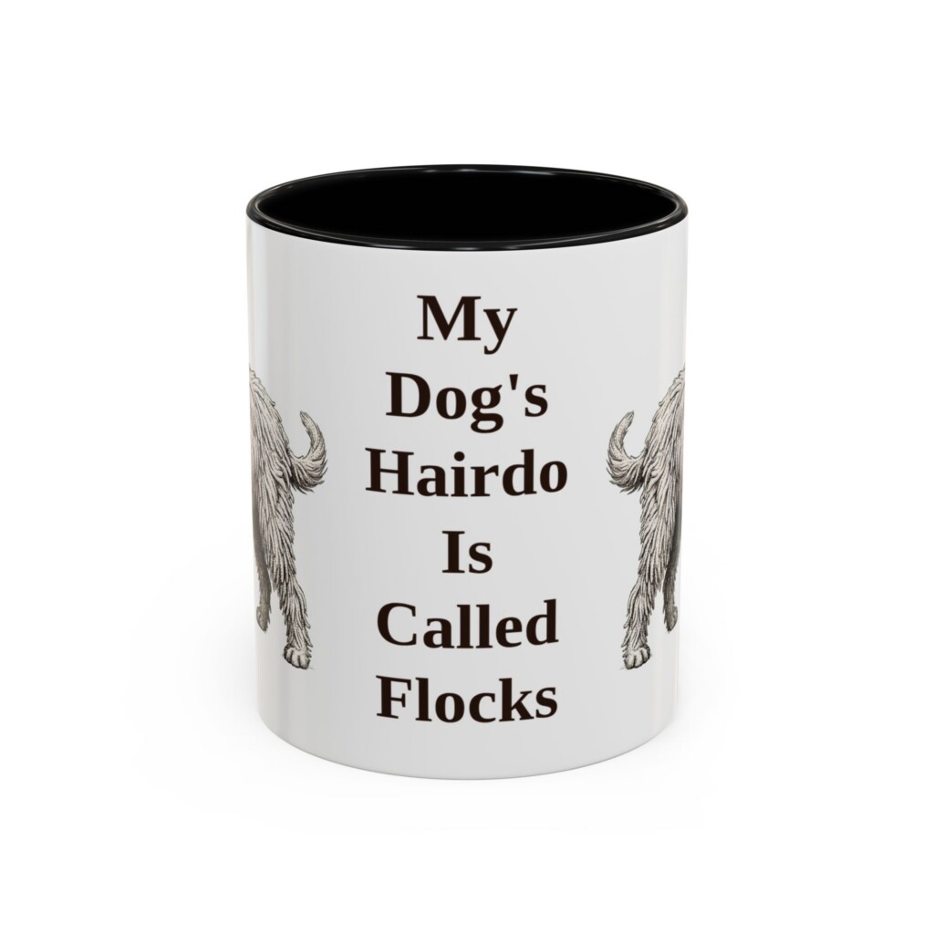 11oz Funny Bergamasco Sheepdog Mug, Vintage Dog Coffee Mug, Dog Lover Gift