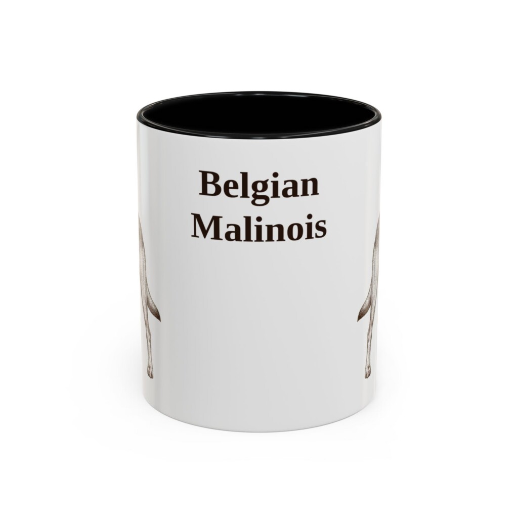 11oz Belgian Malinois Mug, Vintage Dog Portrait Coffee Mug, Dog Lover Gift