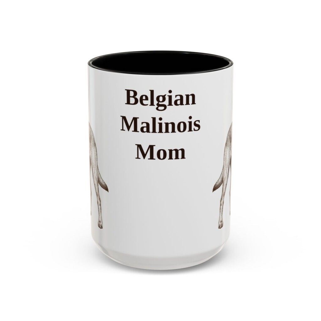 7613280405111907185_2048.jpeg 15oz Belgian Malinois Dog Mom Mug, Vintage Sketch Coffee Mug, Dog Mom Gift