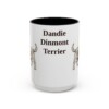 15oz Dandie Dinmont Terrier Mug, Vintage Dog Portrait Coffee Mug, Dog Lover Gift