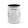 15oz Bergamasco Sheepdog Mug, Illustrated Dog Breed Facts Coffee Mug, Vintage Dog Keepsake Gift
