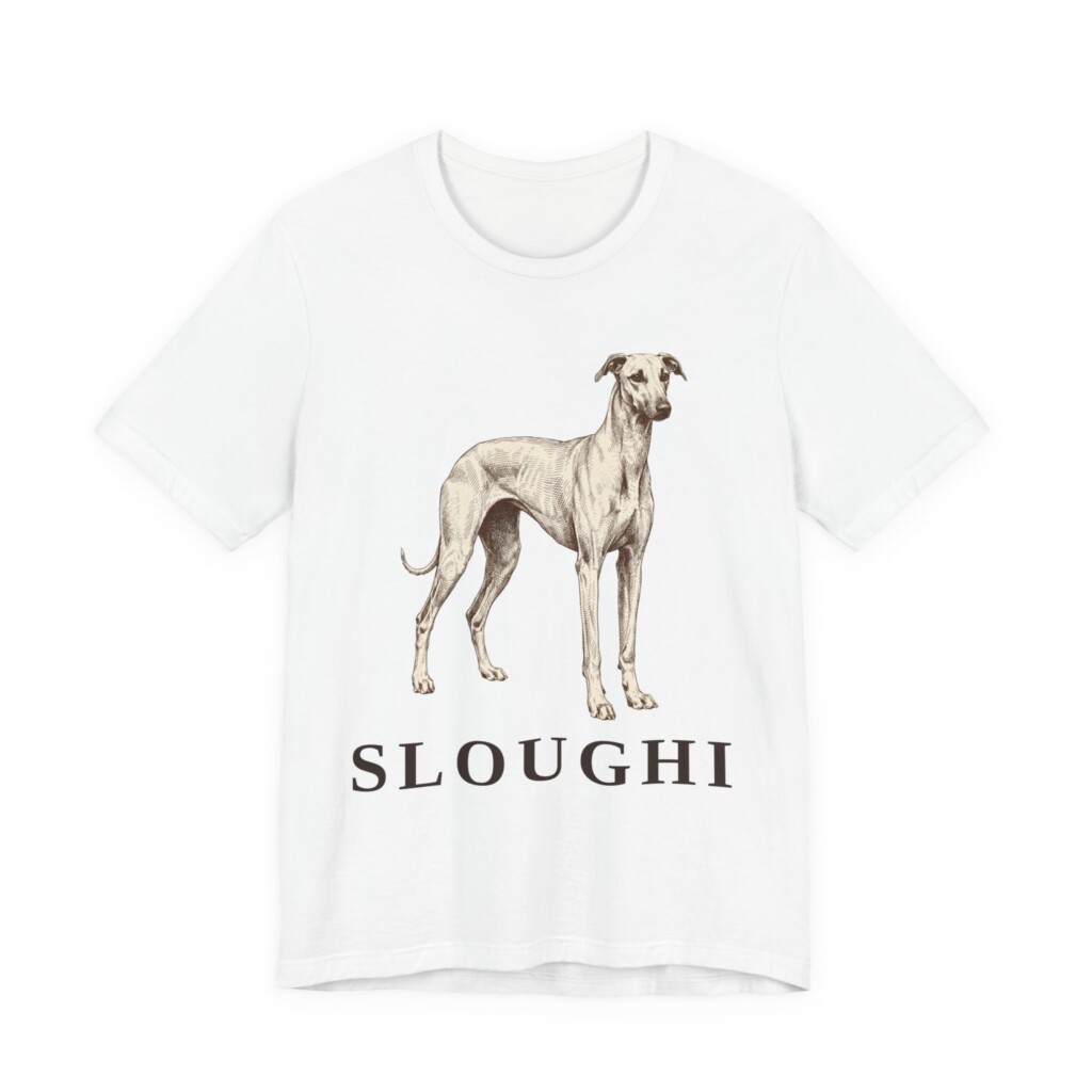 Sloughi Shirt, Vintage Dog Sketch Tee, Dog Lover Gift