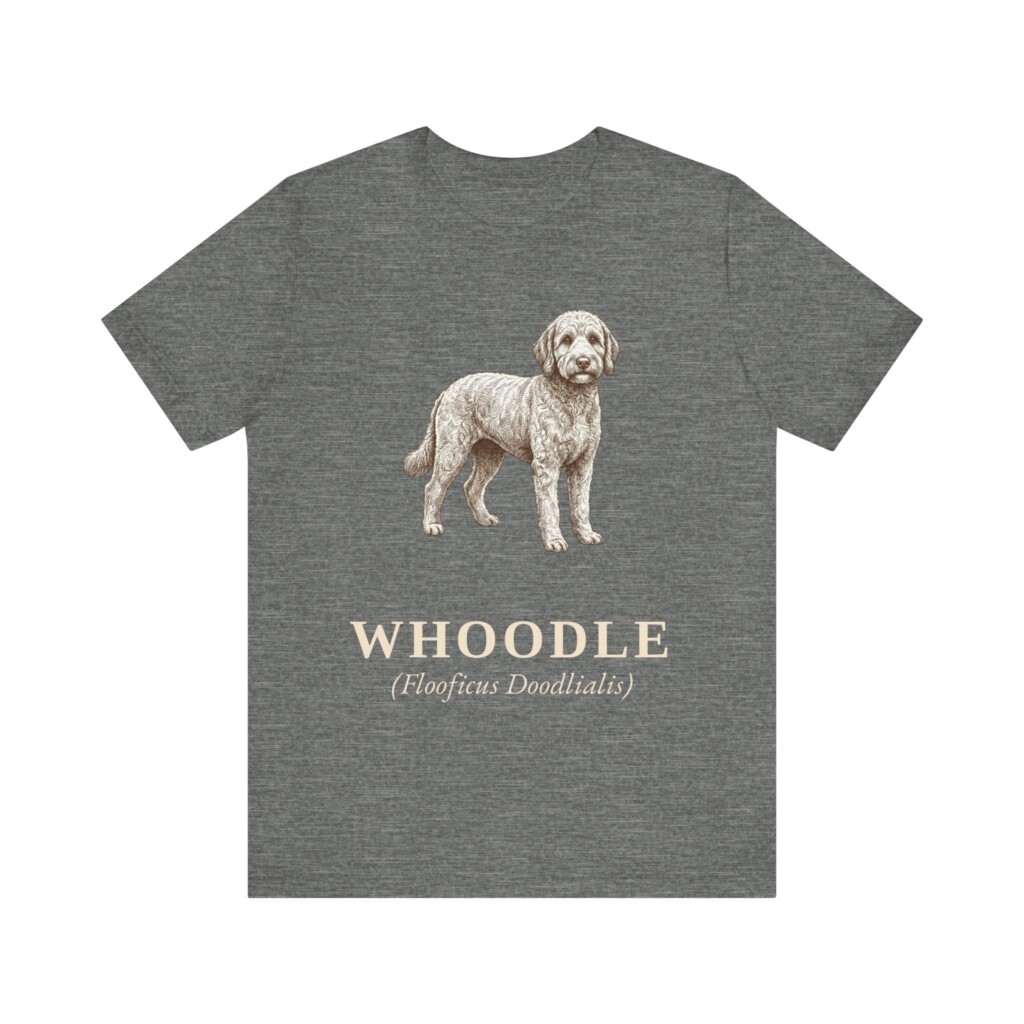 Whoodle Latin Shirt, Vintage Dog Sketch Tee, Dog Latin Gift