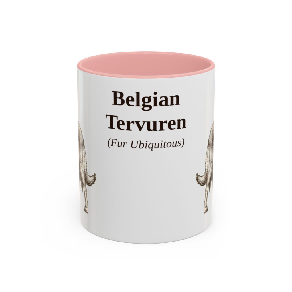 11oz Belgian Tervuren Latin Mug, Vintage Dog Coffee Mug, Dog Lover Gift