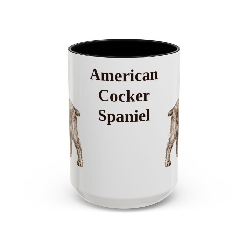 15oz American Cocker Spaniel Mug, Vintage Dog Portrait Coffee Mug, Dog Lover Gift