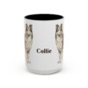 15oz Collie Mug, Vintage Dog Portrait Coffee Mug, Dog Lover Gift