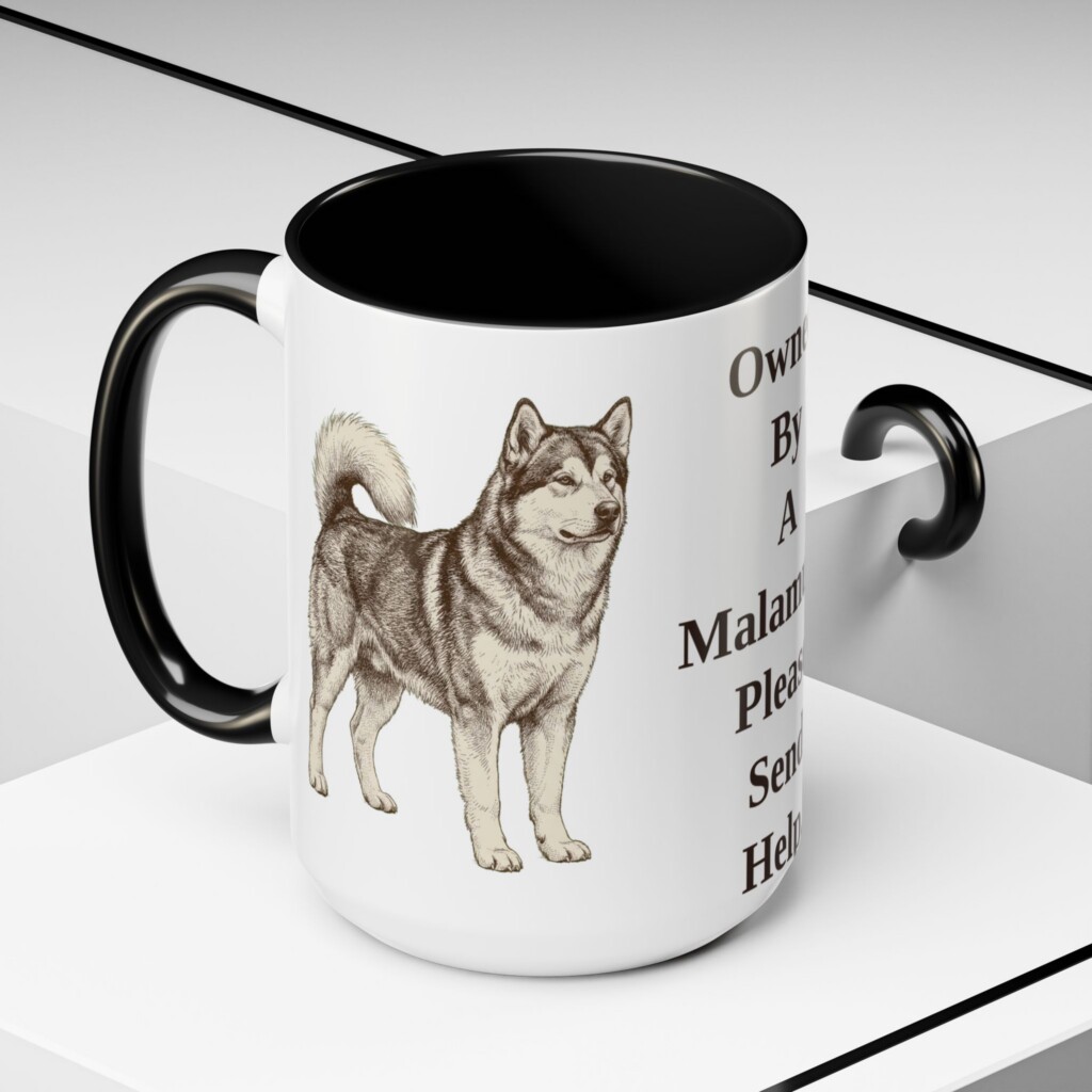 8211519323908375536_2048.jpeg 15oz Funny Alaskan Malamute Mug, Vintage Dog Coffee Mug, Dog Lover Gift