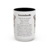 15oz Aussiedoodle Mug, Illustrated Dog Breed Facts Coffee Mug, Vintage Dog Keepsake Gift