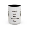 15oz Black and Tan Coonhound Dog Dad Mug, Vintage Sketch Coffee Mug, Dog Dad Gift