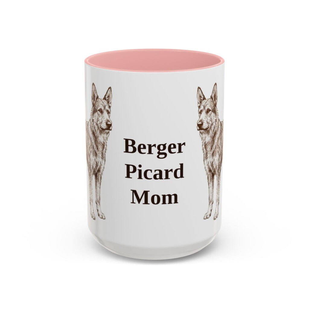 836104696678164109_2048.jpeg 15oz Berger Picard Dog Mom Mug, Vintage Sketch Coffee Mug, Dog Mom Gift