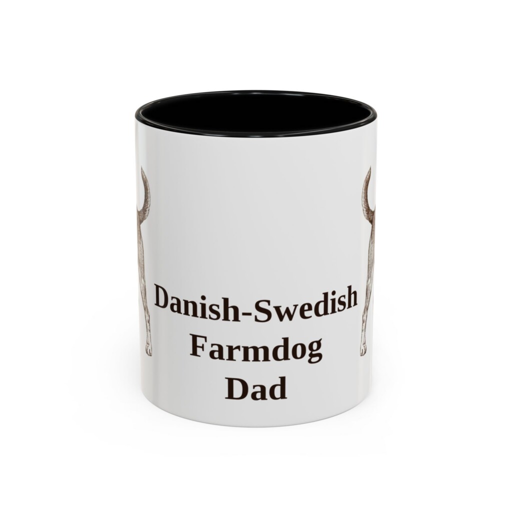 11oz Danish-Swedish Farmdog Dog Dad Mug, Vintage Sketch Coffee Mug, Dog Dad Gift