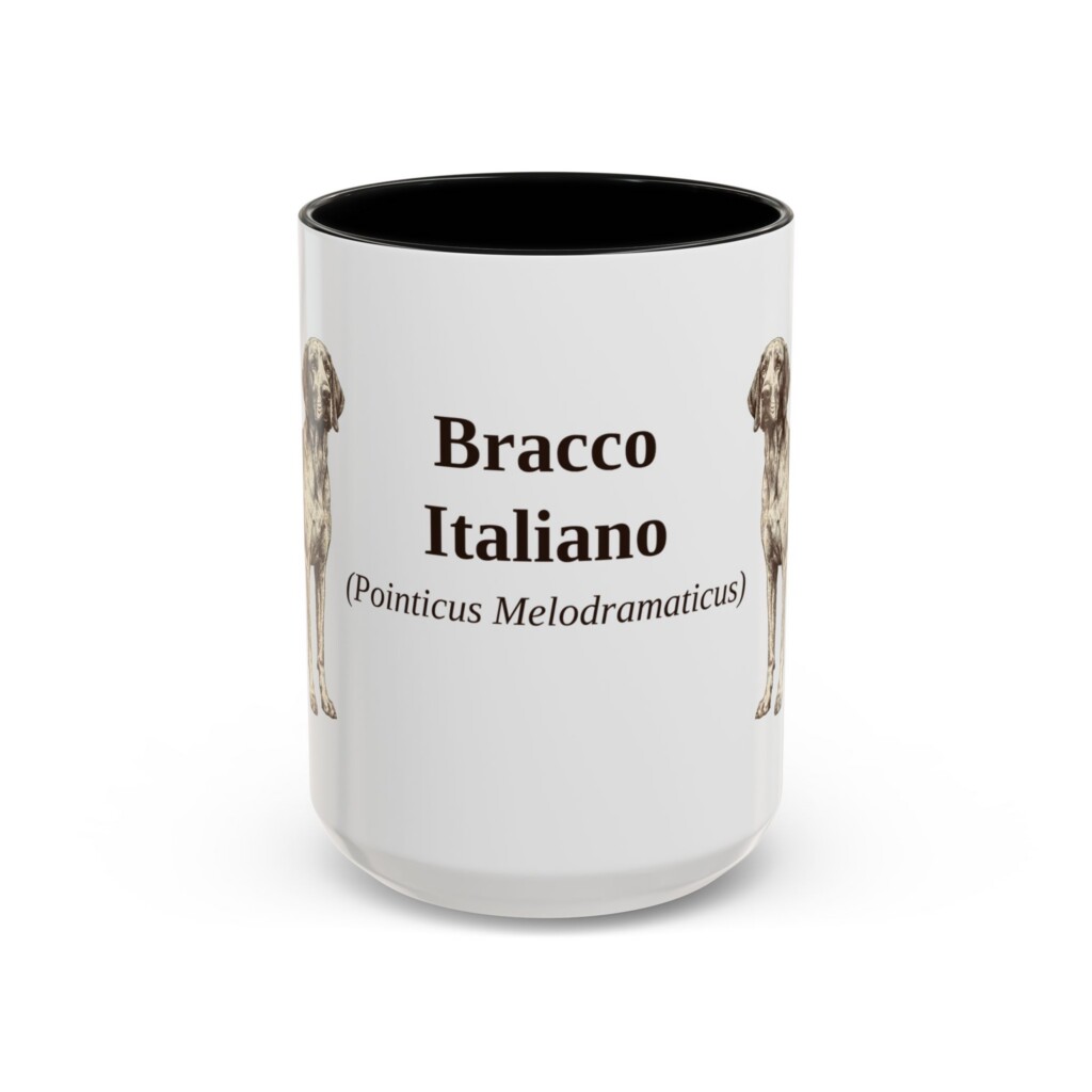 8389069114899335570_2048.jpeg 15oz Bracco Italiano Latin Mug, Vintage Dog Coffee Mug, Dog Lover Gift
