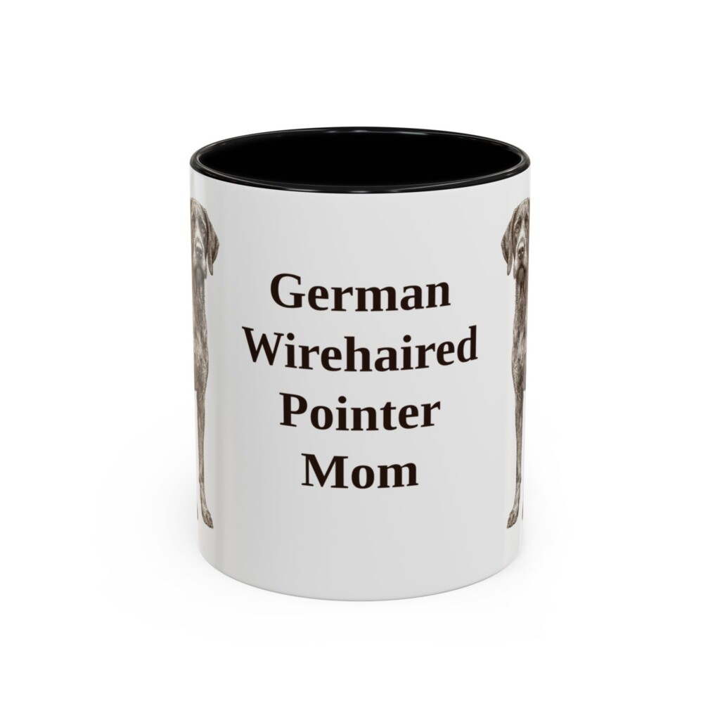 11oz German Wirehaired Pointer Dog Mom Mug, Vintage Sketch Coffee Mug, Dog Mom Gift