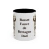 11oz Basset Fauve de Bretagne Dog Dad Mug, Vintage Sketch Coffee Mug, Dog Dad Gift