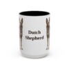 15oz Dutch Shepherd Mug, Vintage Dog Portrait Coffee Mug, Dog Lover Gift
