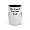 8459119115645260855_2048.jpeg 15oz Flat-Coated Retriever Dog Dad Mug, Vintage Sketch Coffee Mug, Dog Dad Gift