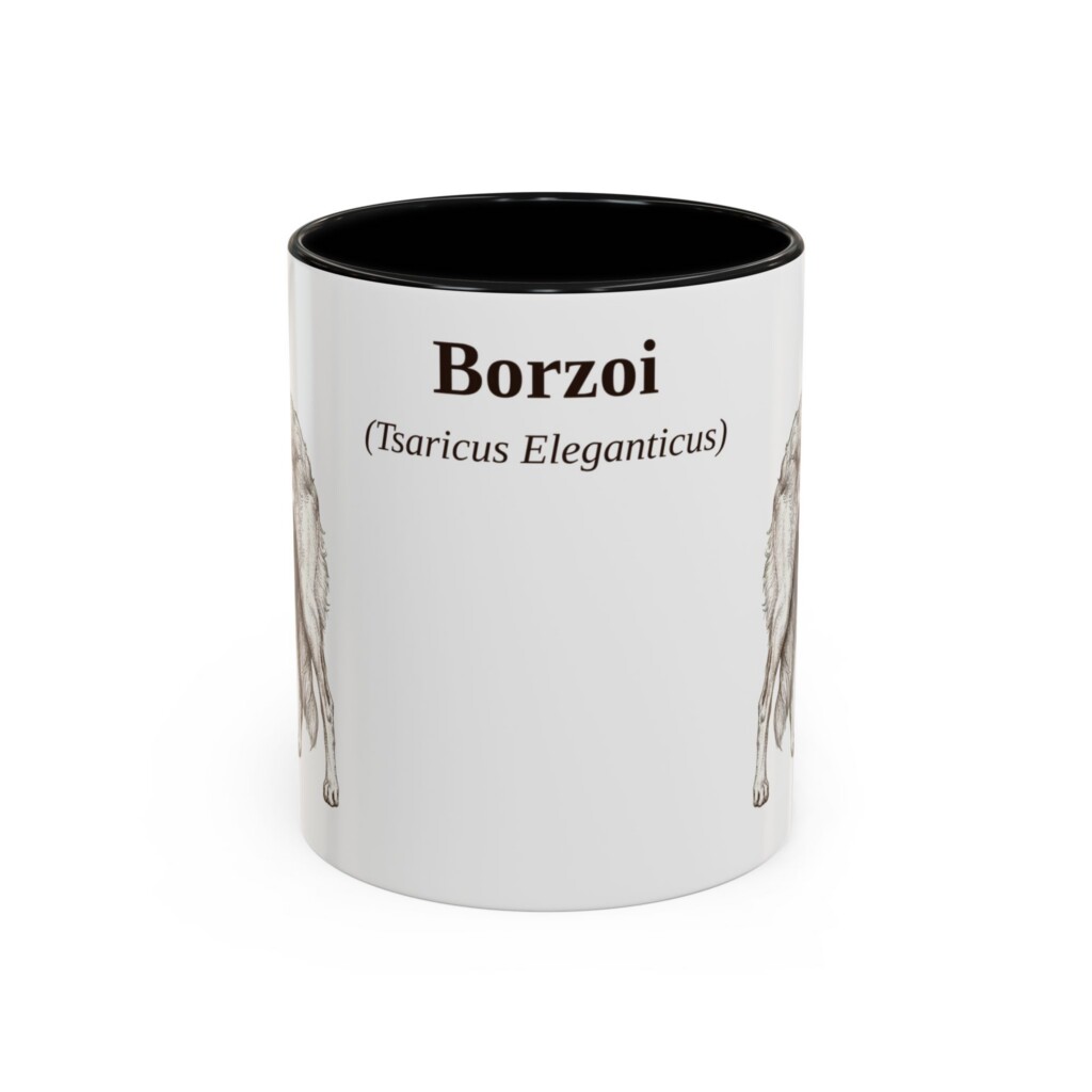 11oz Borzoi Latin Mug, Vintage Dog Coffee Mug, Dog Lover Gift