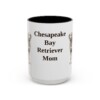 15oz Chesapeake Bay Retriever Dog Mom Mug, Vintage Sketch Coffee Mug, Dog Mom Gift