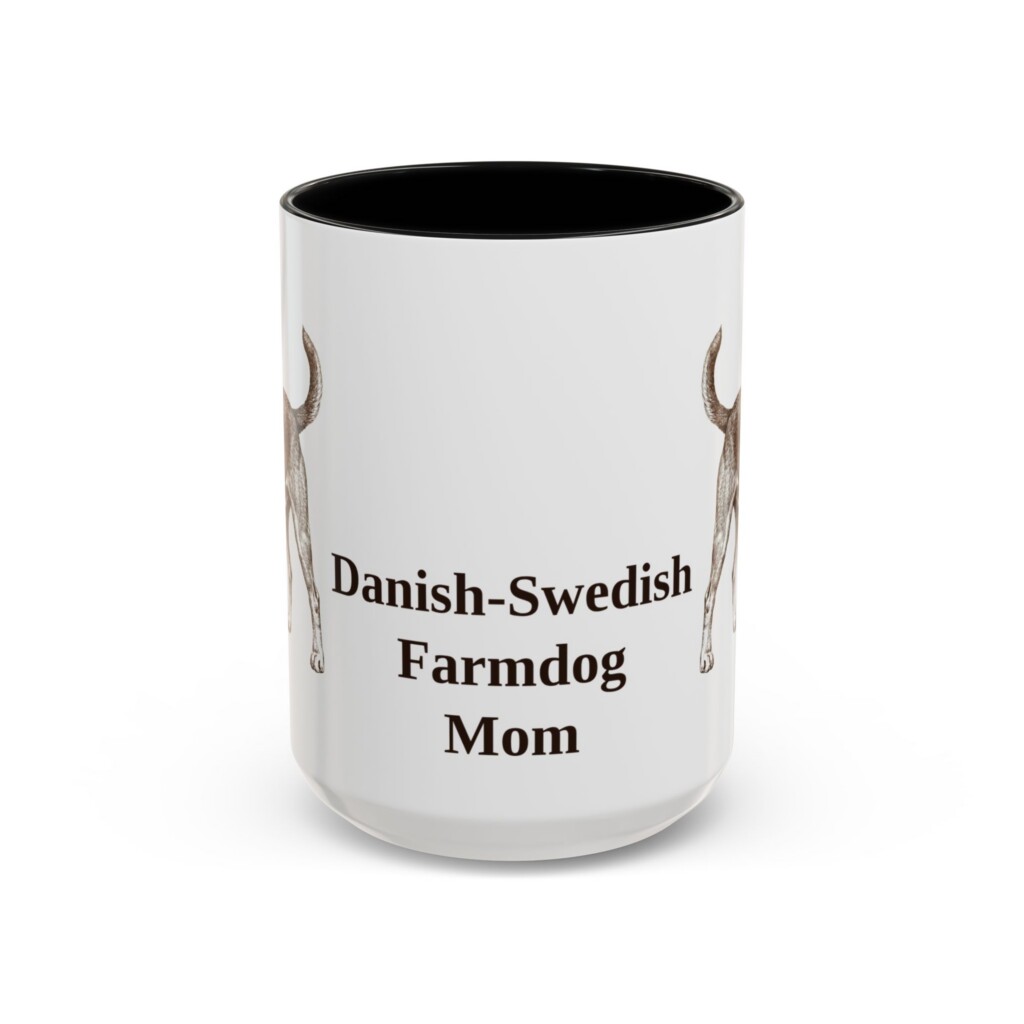 15oz Danish-Swedish Farmdog Dog Mom Mug, Vintage Sketch Coffee Mug, Dog Mom Gift