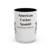 15oz American Cocker Spaniel Latin Mug, Vintage Dog Coffee Mug, Dog Lover Gift