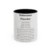 8641205647555006304_2048.jpeg 11oz Doberman Pinscher Mug, Illustrated Dog Breed Facts Coffee Mug, Vintage Dog Keepsake Gift