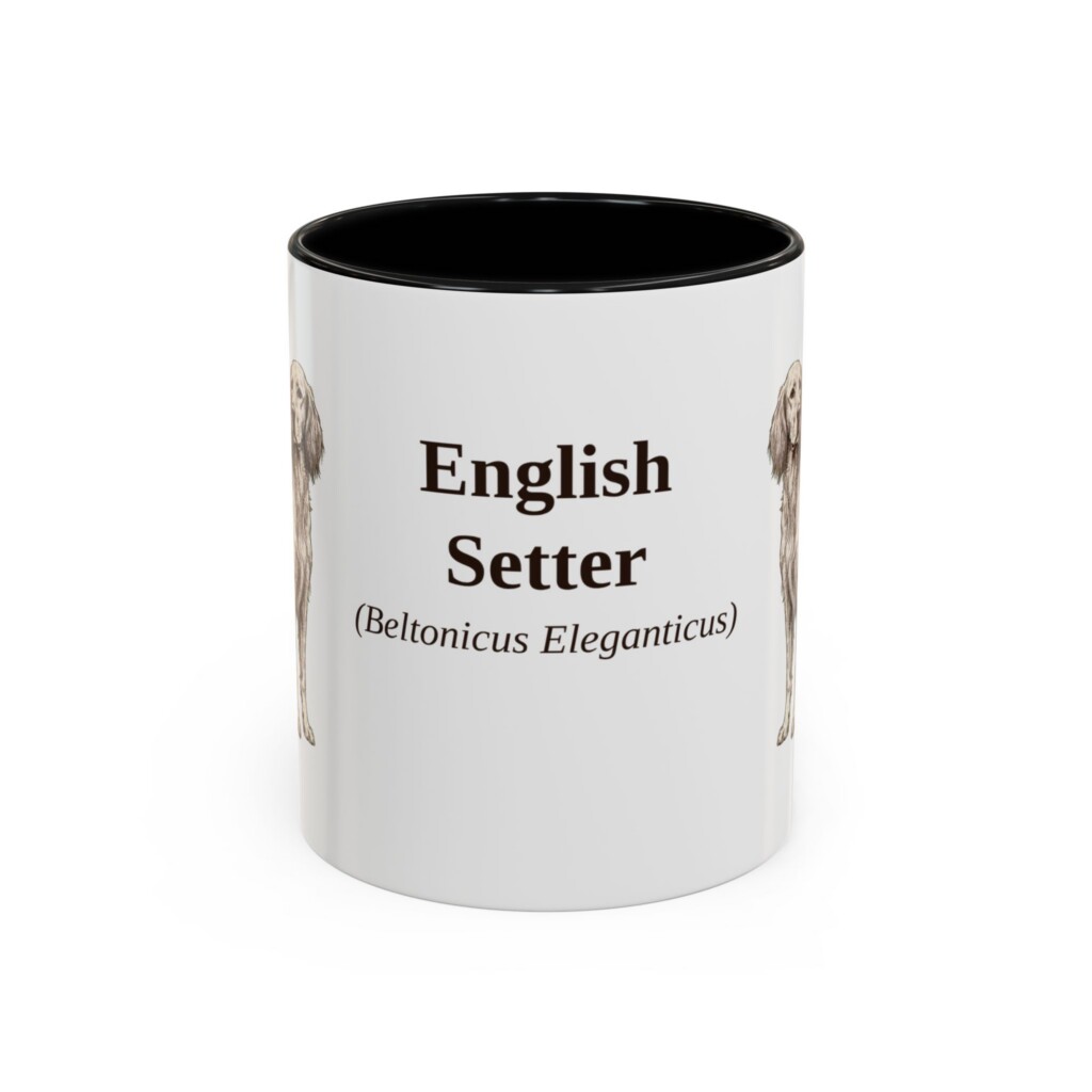 11oz English Setter Latin Mug, Vintage Dog Coffee Mug, Dog Lover Gift
