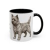 11oz Cairn Terrier Dog Dad Mug, Vintage Sketch Coffee Mug, Dog Dad Gift