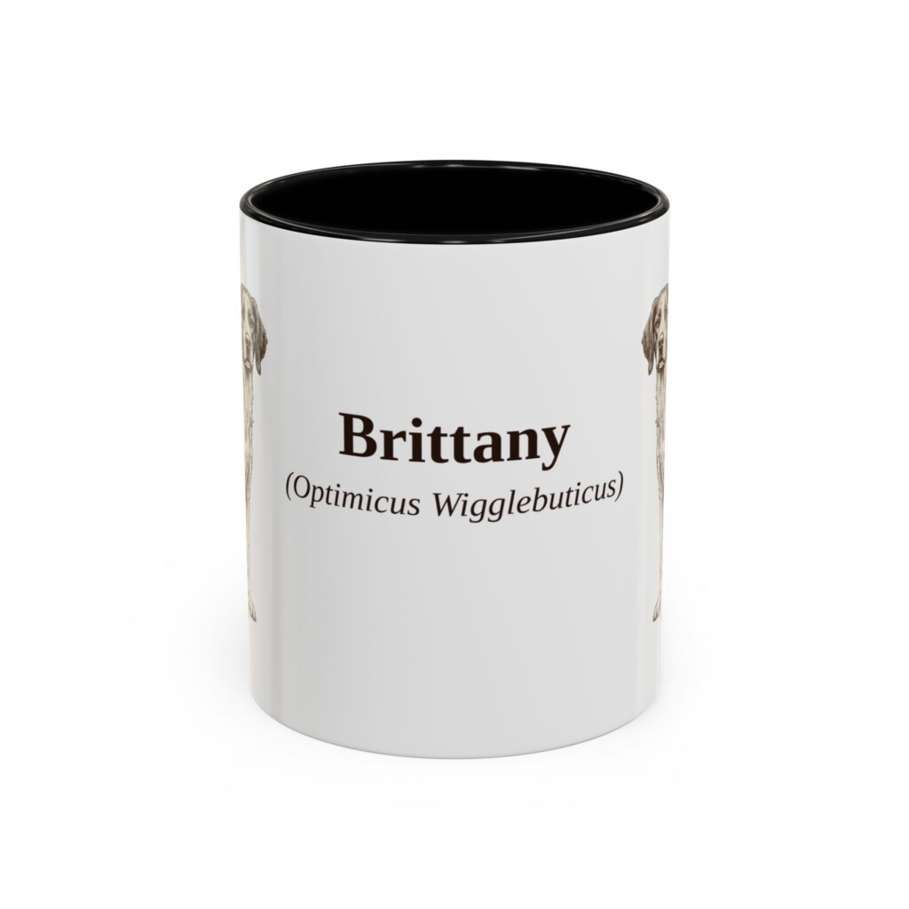 11oz Brittany Latin Mug, Vintage Dog Coffee Mug, Dog Lover Gift