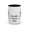 15oz Airedale Terrier Dog Dad Mug, Vintage Sketch Coffee Mug, Dog Dad Gift