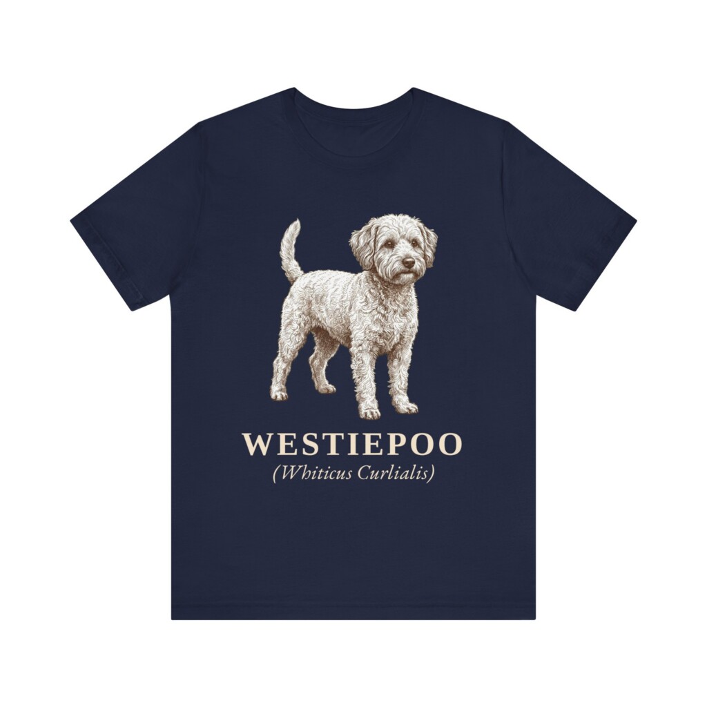 Westiepoo Latin Shirt, Vintage Dog Sketch Tee, Dog Latin Gift