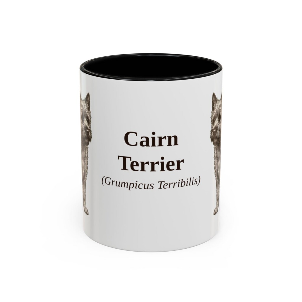 11oz Cairn Terrier Latin Mug, Vintage Dog Coffee Mug, Dog Lover Gift