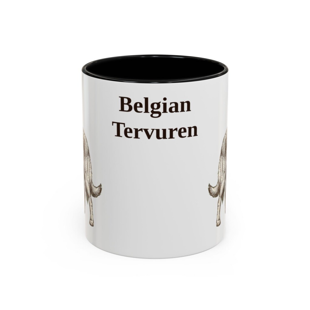 11oz Belgian Tervuren Mug, Vintage Dog Portrait Coffee Mug, Dog Lover Gift