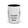 15oz Airedale Terrier Dog Mom Mug, Vintage Sketch Coffee Mug, Dog Mom Gift
