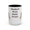 15oz Funny Gerberian Shepsky Mug, Vintage Dog Coffee Mug, Dog Lover Gift