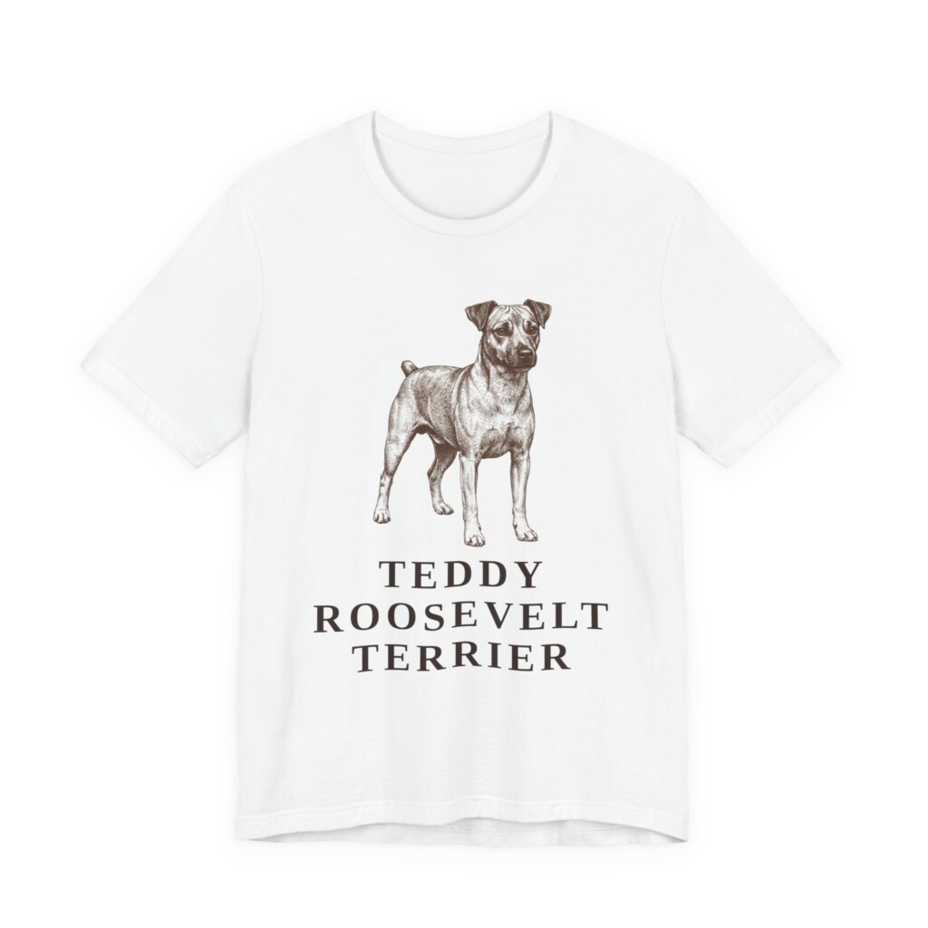 Teddy Roosevelt Terrier Shirt, Vintage Dog Sketch Tee, Dog Lover Gift