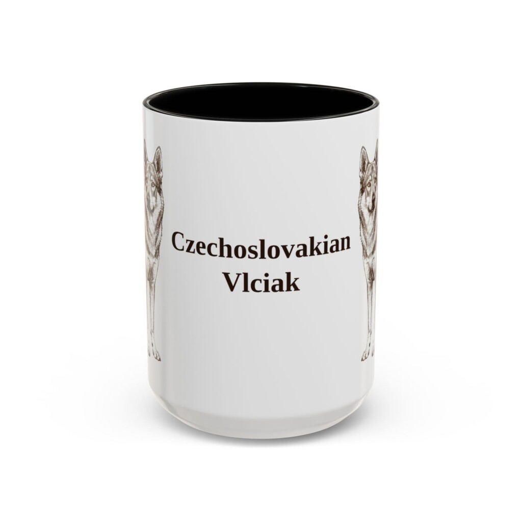 15oz Czechoslovakian Vlciak Mug, Vintage Dog Portrait Coffee Mug, Dog Lover Gift