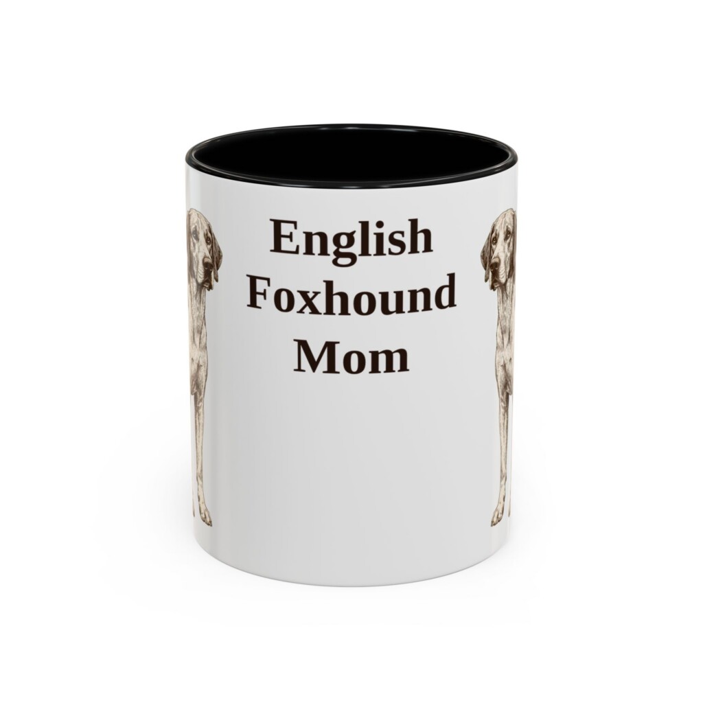 9184692724216164927_2048.jpeg 11oz English Foxhound Dog Mom Mug, Vintage Sketch Coffee Mug, Dog Mom Gift