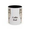 11oz Collie Dog Dad Mug, Vintage Sketch Coffee Mug, Dog Dad Gift