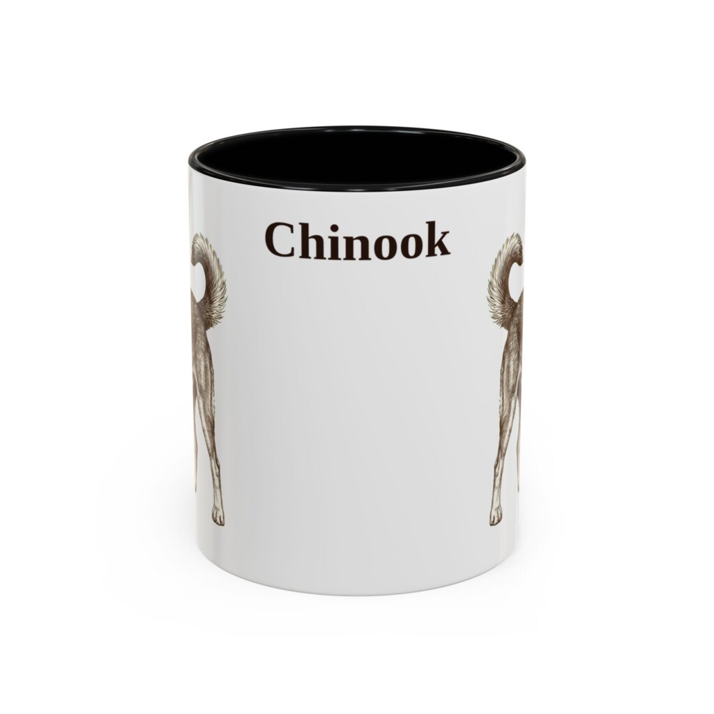 11oz Chinook Mug, Vintage Dog Portrait Coffee Mug, Dog Lover Gift