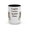 15oz English Cocker Spaniel Dog Mom Mug, Vintage Sketch Coffee Mug, Dog Mom Gift