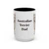 15oz Australian Terrier Dog Dad Mug, Vintage Sketch Coffee Mug, Dog Dad Gift