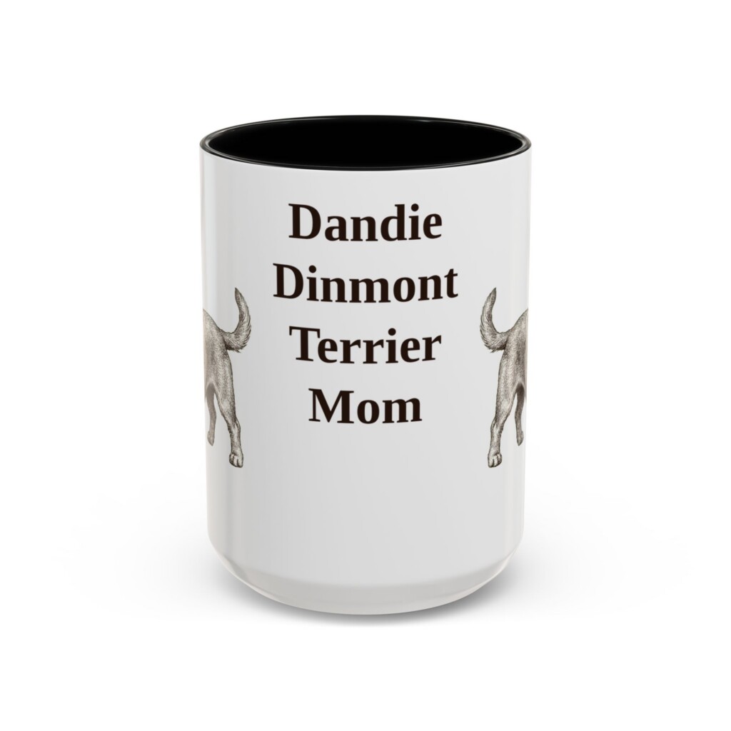 15oz Dandie Dinmont Terrier Dog Mom Mug, Vintage Sketch Coffee Mug, Dog Mom Gift